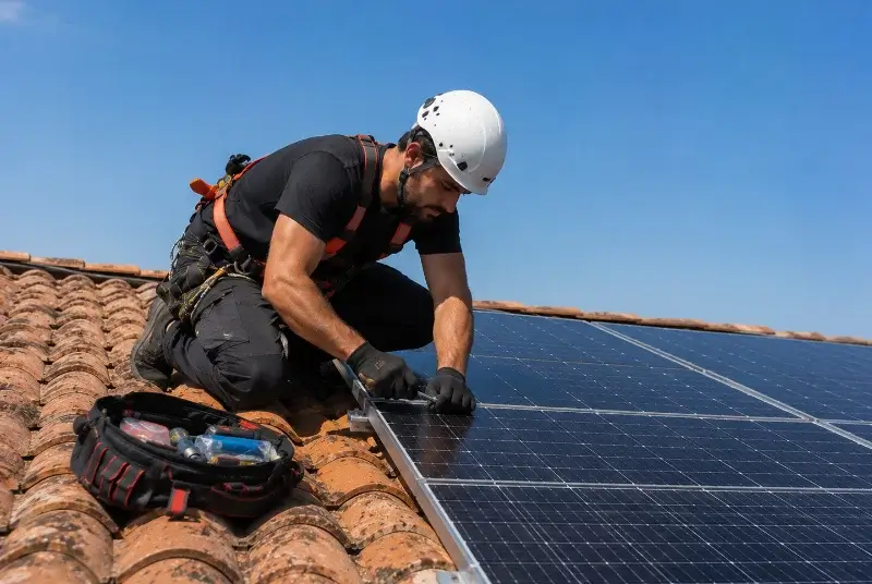 Maintenance et monitoring de panneaux solaires à Lacrabe